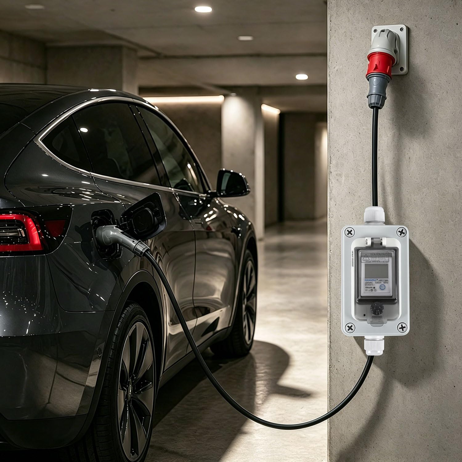 Mobiler Stromzähler für Steckdose 230V 60A, IP67