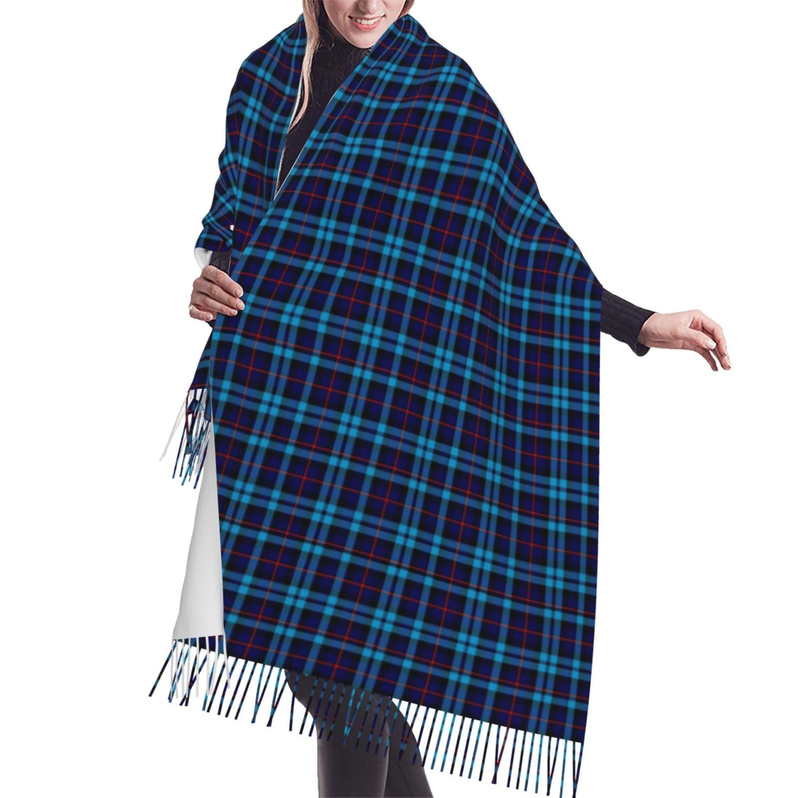 Peiyeety Unisex As Pic Clan Mccorquodale Tartan Cashmere Fringe Scarf Autumn And Winter Scarves The Most Soft Classic