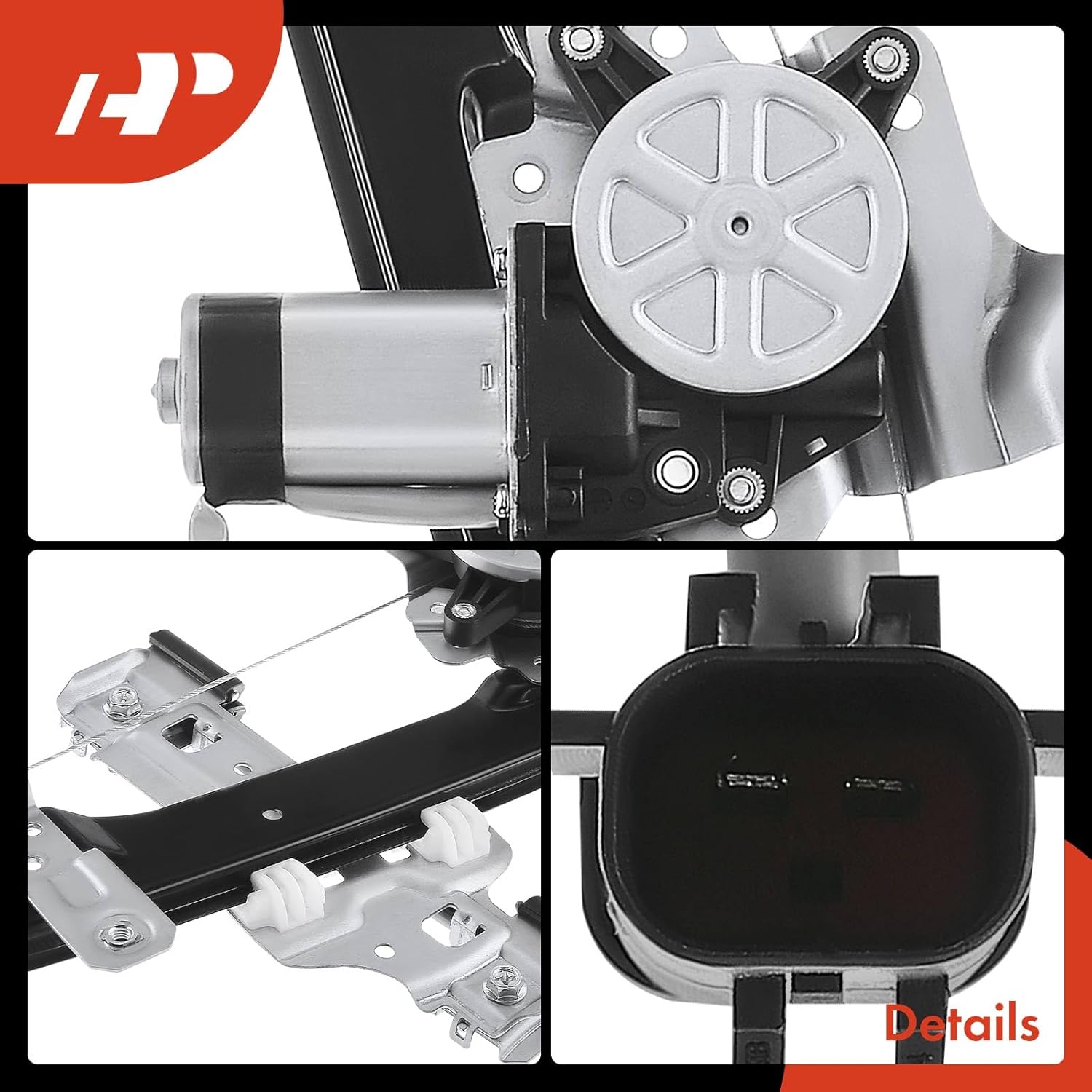 A-Premium Electric Power Window Regulator with Motor Compatible with Buick Encore 2013-2019 Chevrolet Trax 2013-2017 Front Right Passenger Side