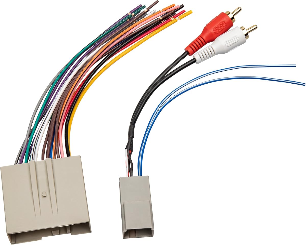 RED WOLF Replacement with Ford F150/F250 Lincoln Mercury 2003-2013 Stereo Radio Wire Harness Head Unit Video RCA Adapter Amp Power Input Connector