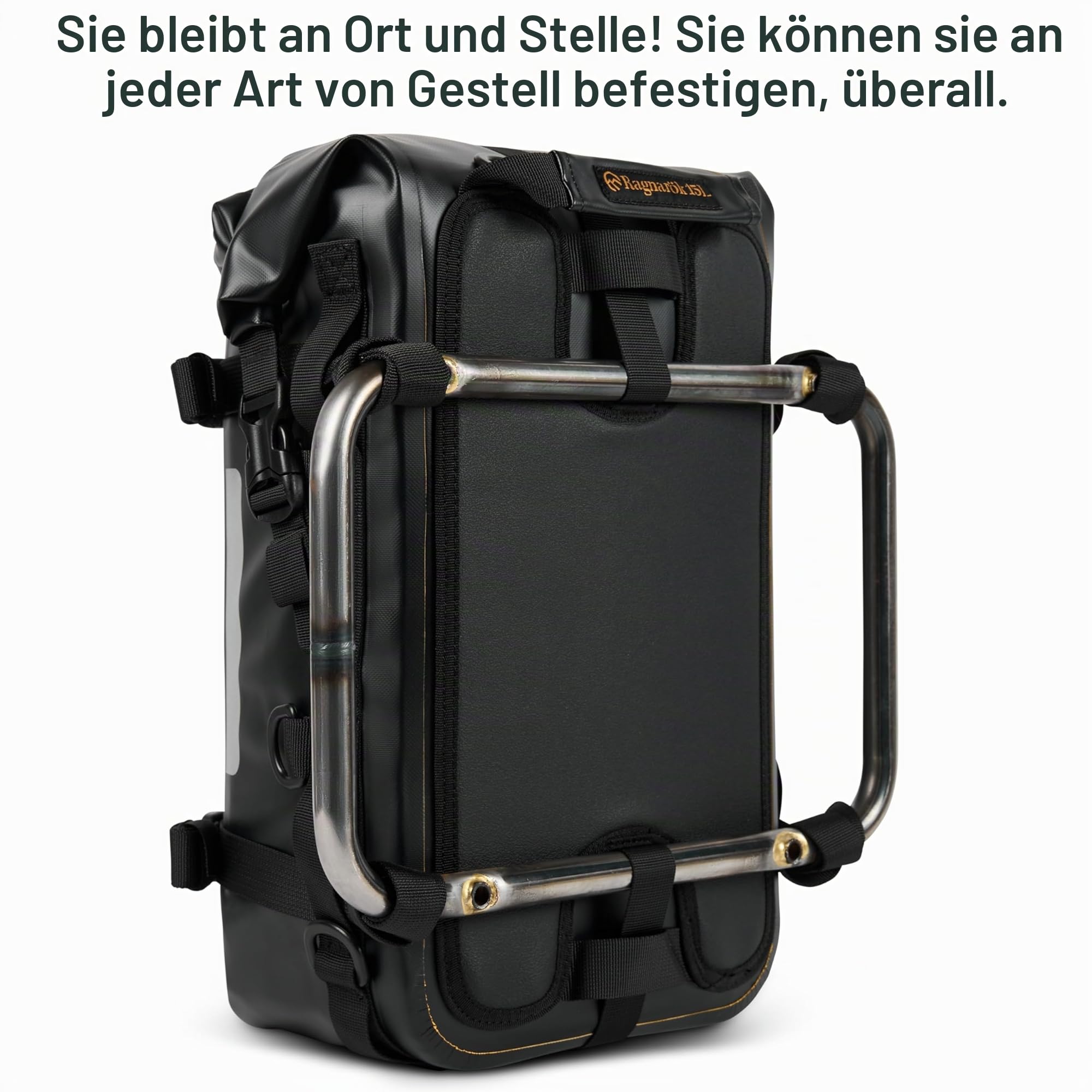 Odinsberg Ragnarök 15L 100% wasserdichte Motorrad Hecktasche – Seitentasche & Satteltasche für Motorrad – Gepäcktasche, Sozius Tasche & Rucksack für Enduro, Adventure Bike, ATV & Touren