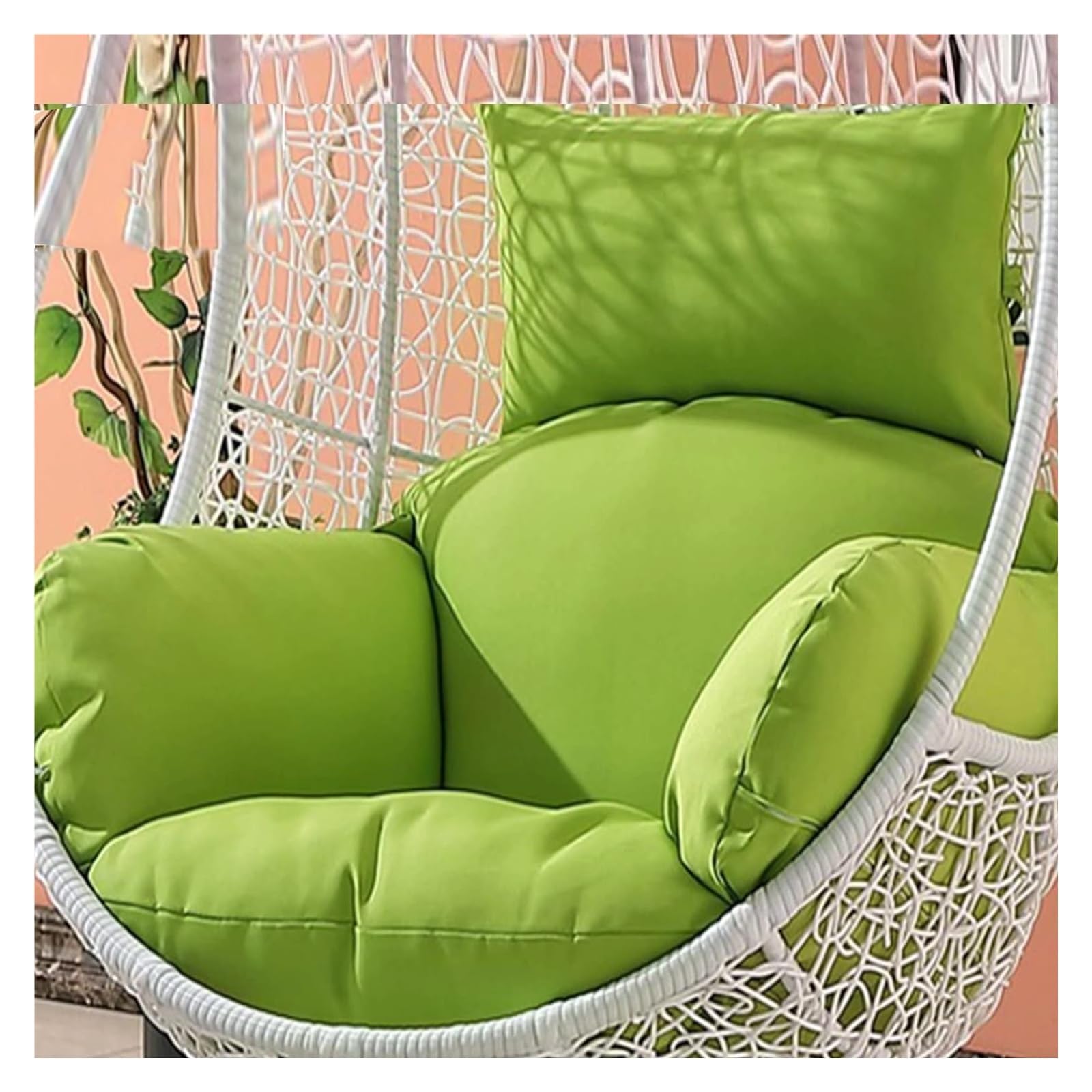 ERTsrhFD Hanging Chair Cushion Only, Swing Replacement, 8in Thick Anti-Deformation Hammock Cushions(Green)