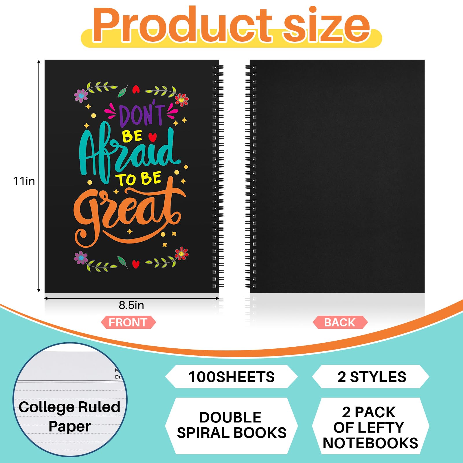 Snapklik.com : Jutom 2 Pads Jumbo Left Handed Notebook 11