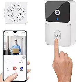 Interfone Inteligente com Câmera e Áudio Wi-Fi - Visão Noturna e Detecção de Movimento para Segurança Sem Fio