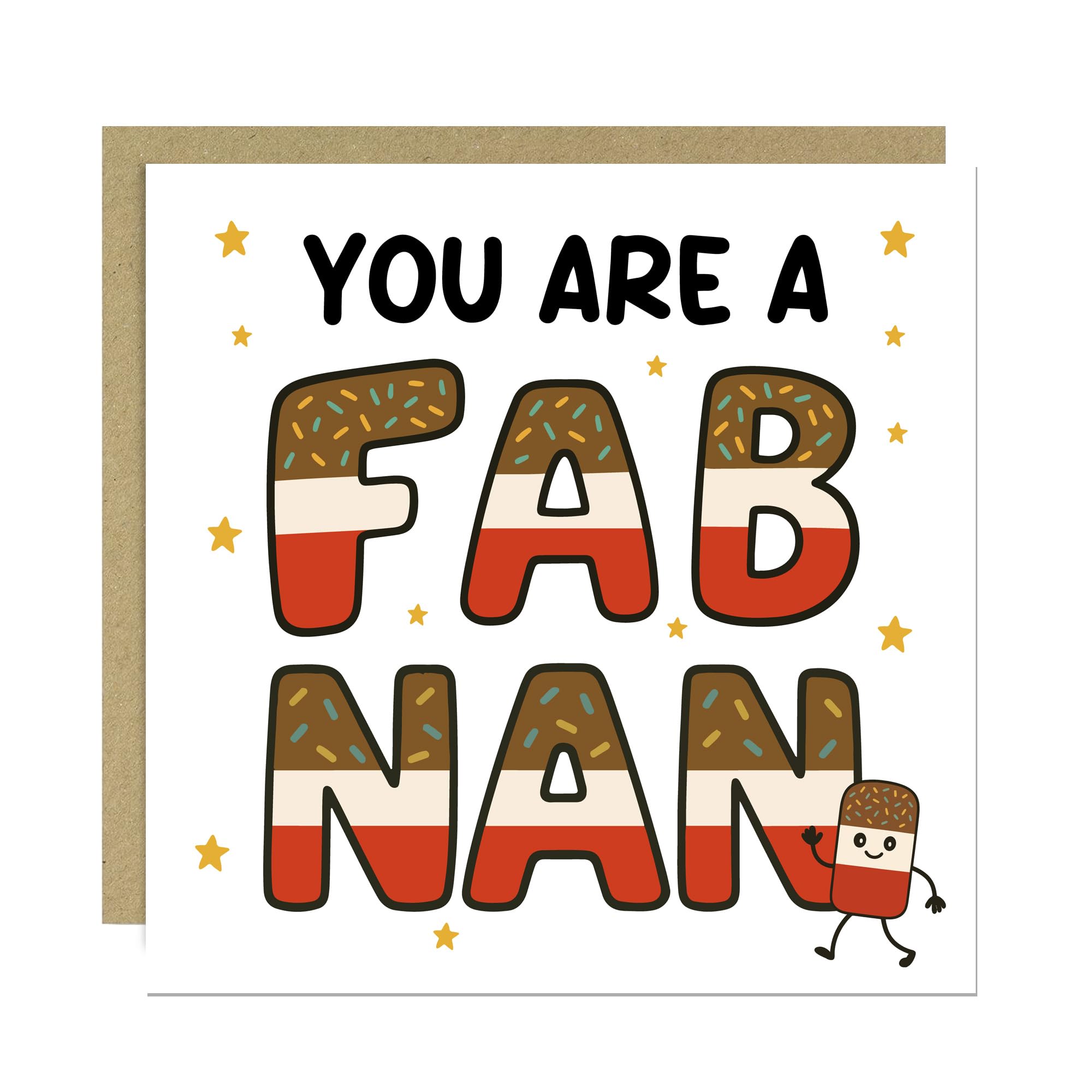 RED OCEAN You Are A FAB NAN Card Happy Birthday Card For Nan From Granddaughter Grandson Birthday With Envelope Included Thank You For Nanny
