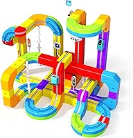 110PCS Electric Train Set for Kids 3+ | 3D Racing Tracks, Electric Train, Loops, Traffic Signs - STEM Toys Birthday Gift