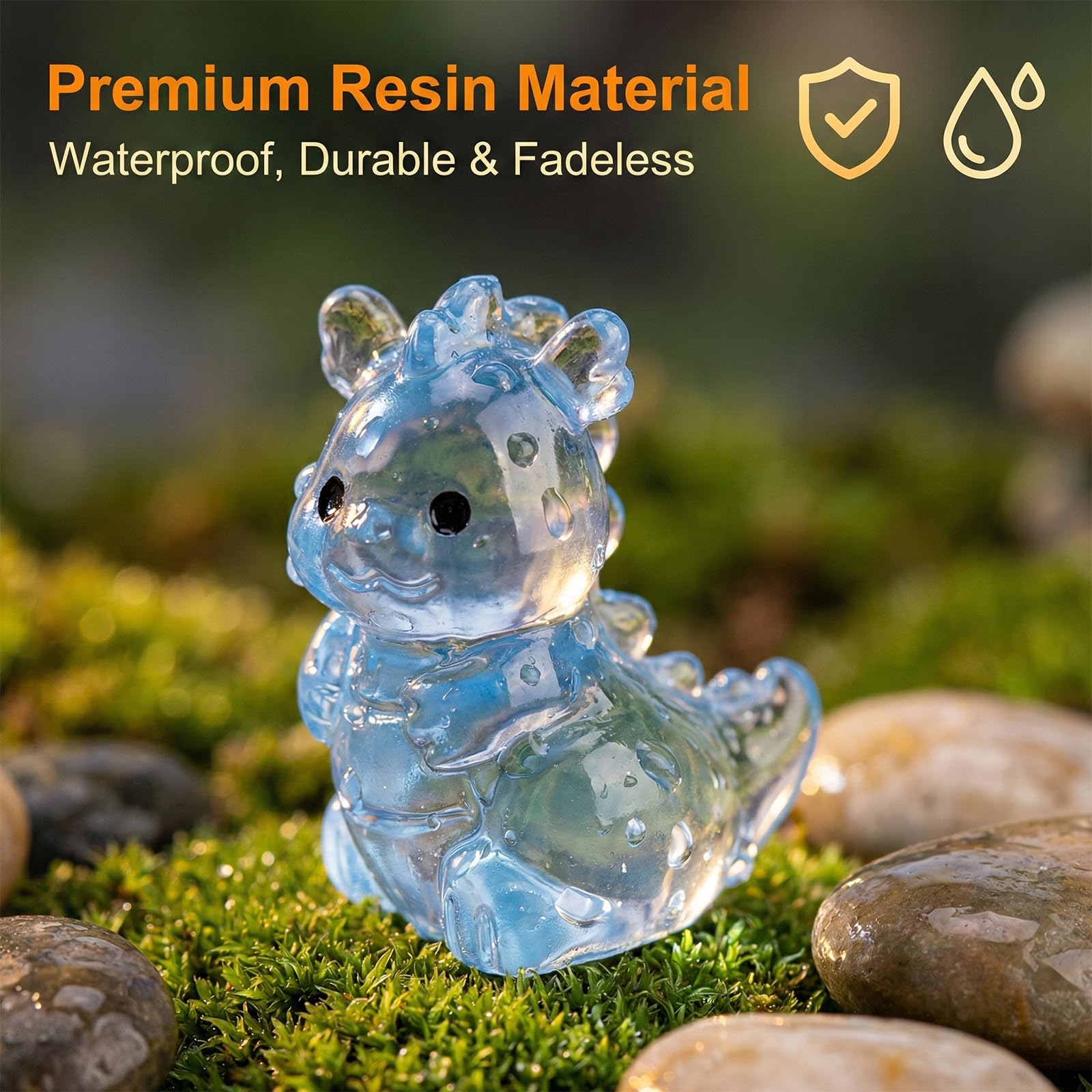 JYXNU 24 piezas de animales pequeños de resina, mini animales de resina que brillan en la oscuridad, para manualidades, figuras en miniatura para acuario, casa de muñecas(12 tipos de animales) — view 3