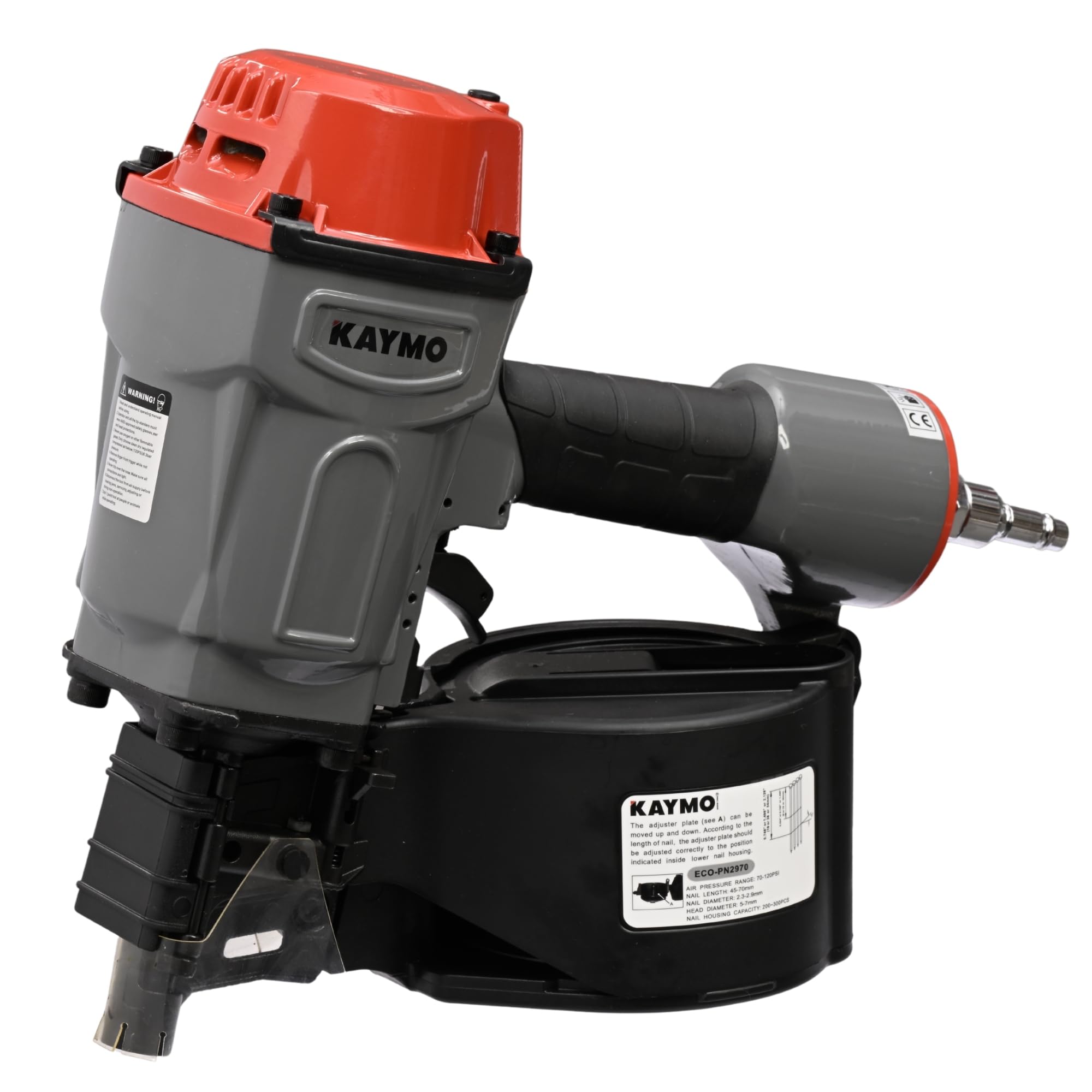 Kaymo ECO-PN2970 Pneumatic Coil Nailer Grey with Nail (Shank) Dia - 2.3-2.9 Nail Length 45-70mm With 6 Months Manufacturer Warranty.…-image-9