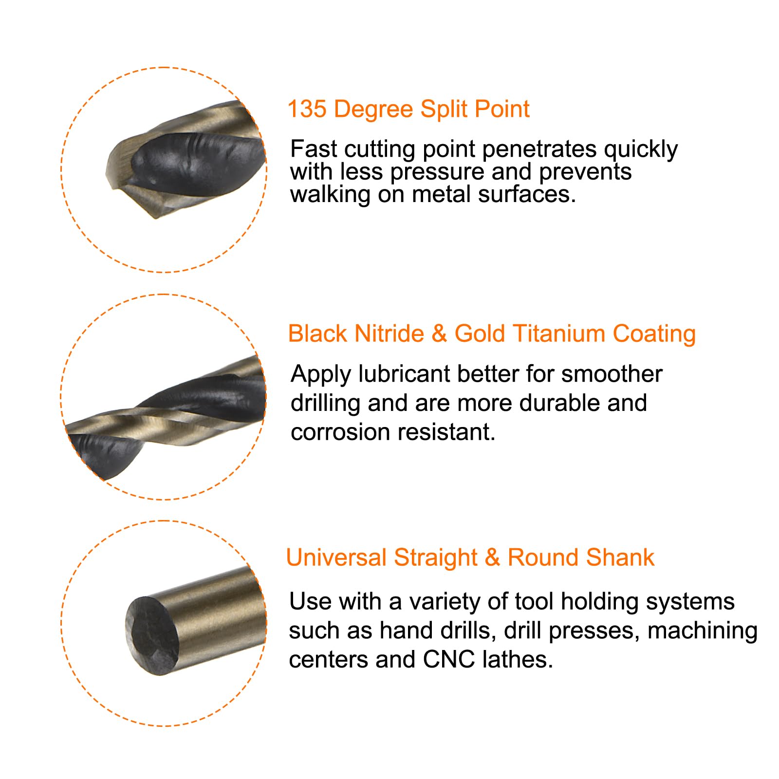 Amazon | uxcell 10個セット ジョバードリルビット 3 mm (3/25
