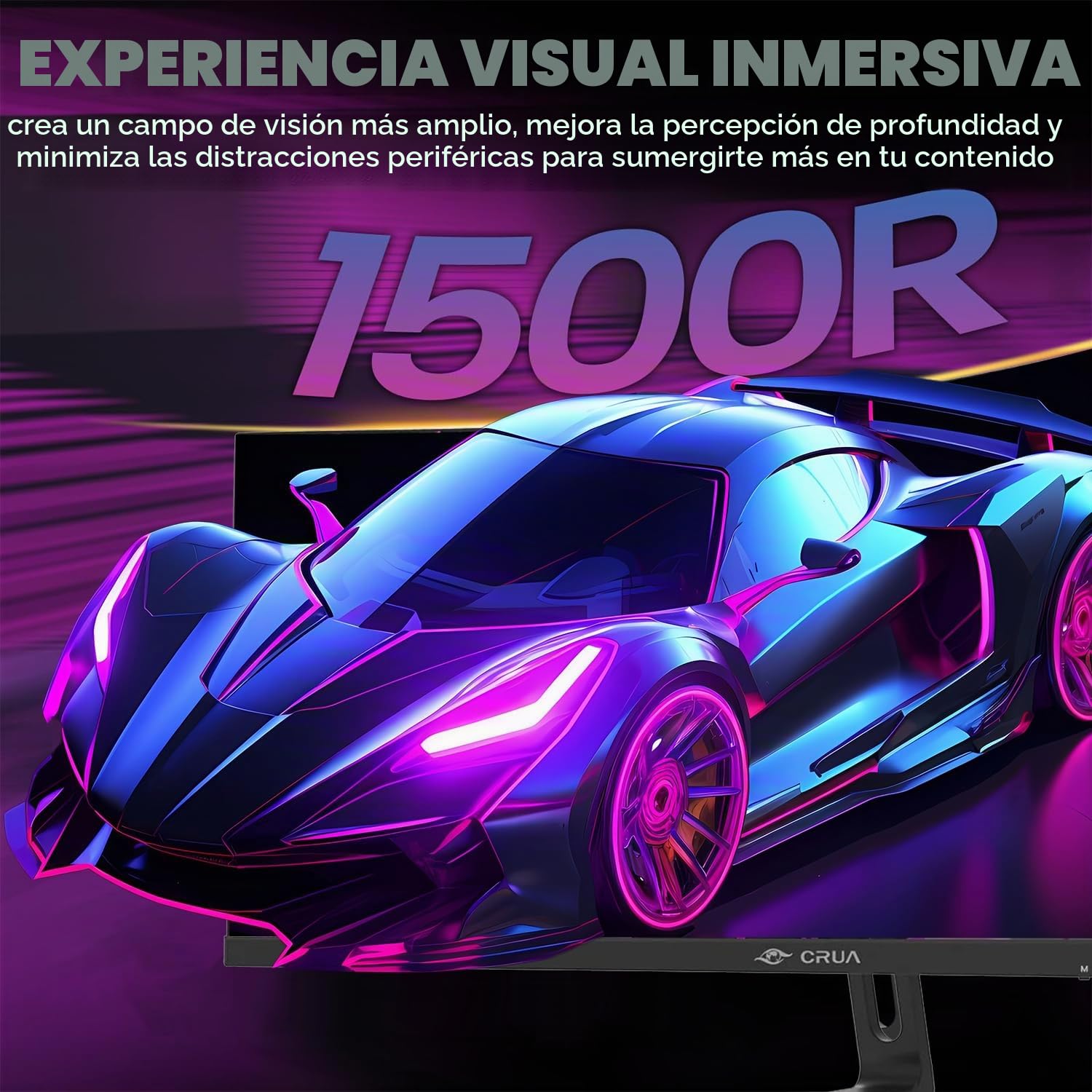 CRUA Monitor curvado para juegos de 30 pulgadas, WFHD 2560 × 1080, monitor de PC de 200 Hz/144 Hz, pantalla VA 1500R, 120% sRGB, AMD FreeSync, HDMI y DP, ultra ancho para juegos y trabajo, montaje en