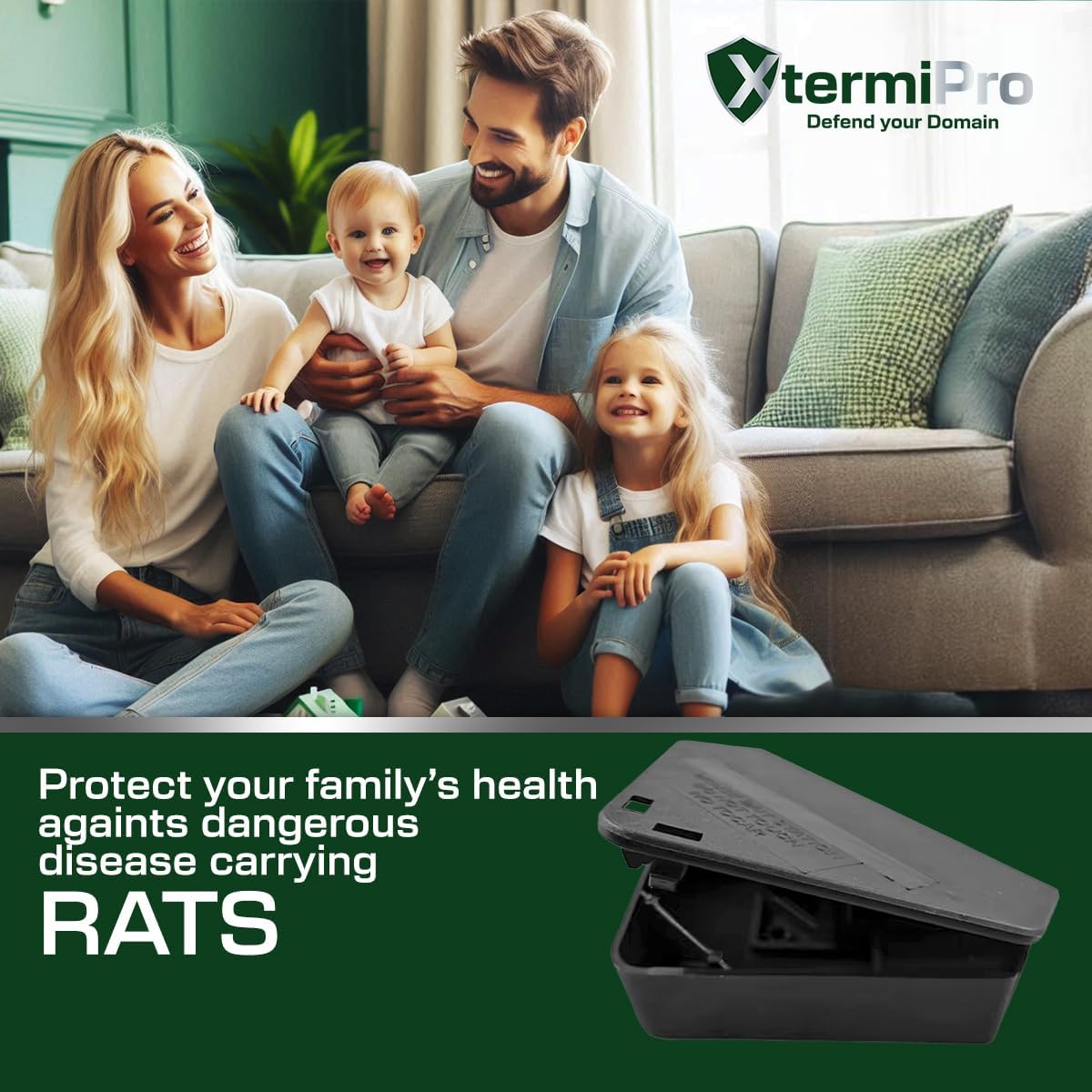 Mouse Bait Station Outdoor With Keys 12 Pack | Tamper Resistant Mice Bait Boxes | Mice Stations for Indoors & Outdoor Use | Safe for Children and Pets Mouse Traps Outdoor | Small Rodent Bait Station |