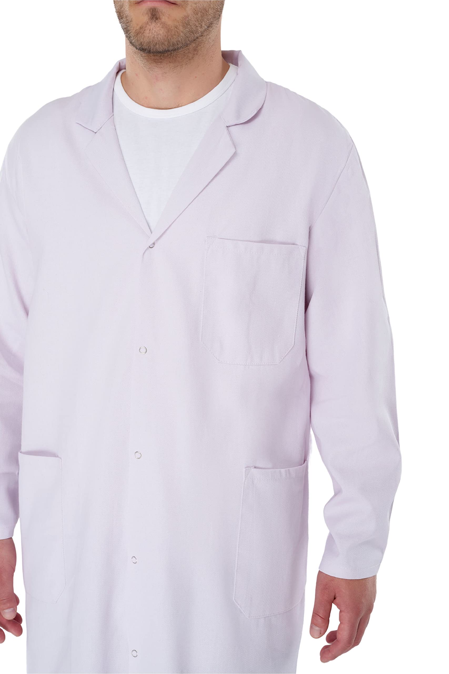 Herren Laborkittel Unisize Baumwolle weiß Labor Kittel Mantel XXS-XXXL
