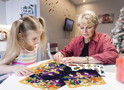 Miniatura 3 de FaCraft Calcomanías de Natividad, 24 hojas de calcomanías para belén, divertidas manualidades de Navidad para fiestas religiosas, suministros de