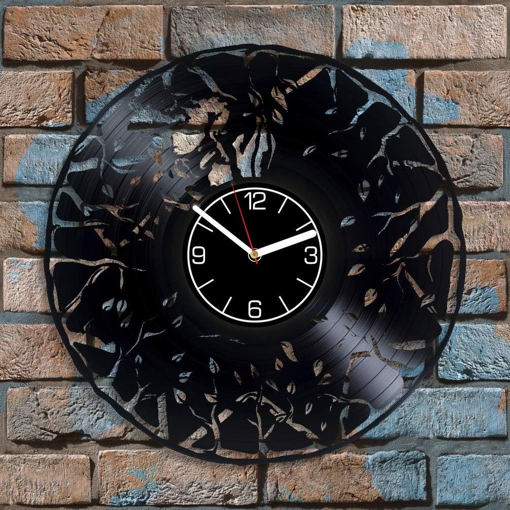 Frog Vinyl Record Wall Clock Frog Decoration 12 inch Wall Clock Nature Art Birthday Gift for Her Animal Wall Art Frog Clock Wall Clock Modern Xmas Gift for Man Frog Art