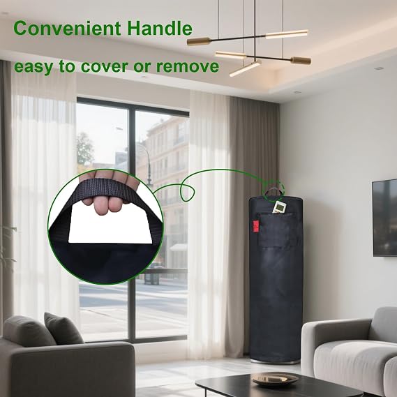 Indoor Tower Fan Cooler Cover, Fits Dreo Evaporative Air Cooler and 42 Inch Oscillating Fan, LASKO Pinnacle 40, Apex 42, Oscillating 42.5 Bladeless Standing Fan Portable Round Cover (13D × 41H)