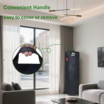 Indoor Tower Fan Cooler Cover, Fits Dreo Evaporative Air Cooler and 42 Inch Oscillating Fan, LASKO Pinnacle 40, Apex 42, Oscillating 42.5 Bladeless Standing Fan Portable Round Cover (13D × 41H)