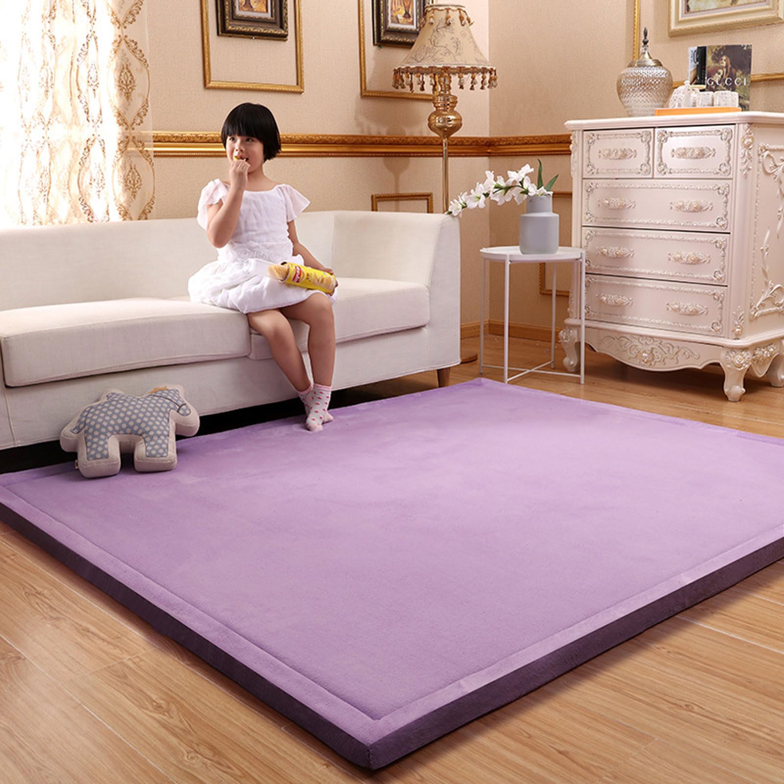 TYYUETY Tatami Mat - Living Room & Bedroom Padded Memory Foam Rug for Kids & Nursery