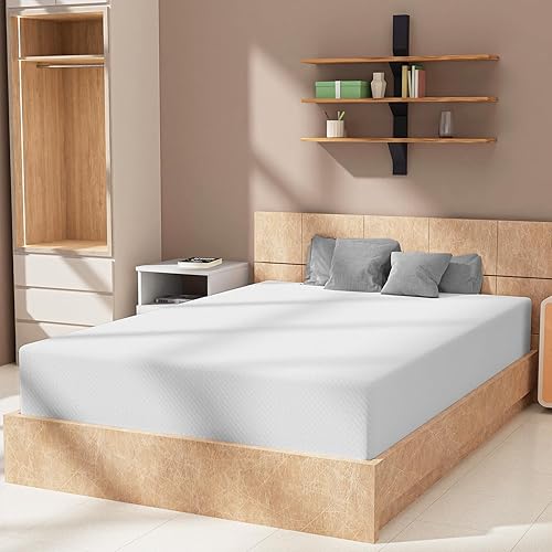 Colchón matrimonial de 10 pulgadas, colchón de espuma viscoelástica de gel, colchón en una caja, certificado CertiPUR-US para aliviar la presión del