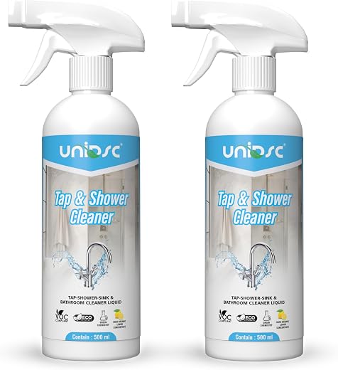 UNIDSC Tap Cleaner &amp; Limescale Remover | Foaming Formula for Easy Cleaning | Non-Toxic | 500ml | All Purpose Cleaner Suita...