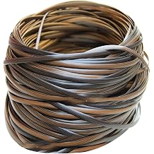 Cozylkx 229ft/70m Synthetic Rattan Weaving Material, Coffee Flat Plastic Rattan for Knit Repair Chair Table, Basket Making, Furniture DIY Art & Craft, 0.02"/8mm Width
