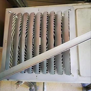 Outdoor AC Unit Cover Air Conditioner Deflector, All-Weather Stainless Steel Shutter Deflector Air Outlet Anti-Direct Blowing Prevention Heat Dissipation Wind Shield ,Condenser Protective Cover