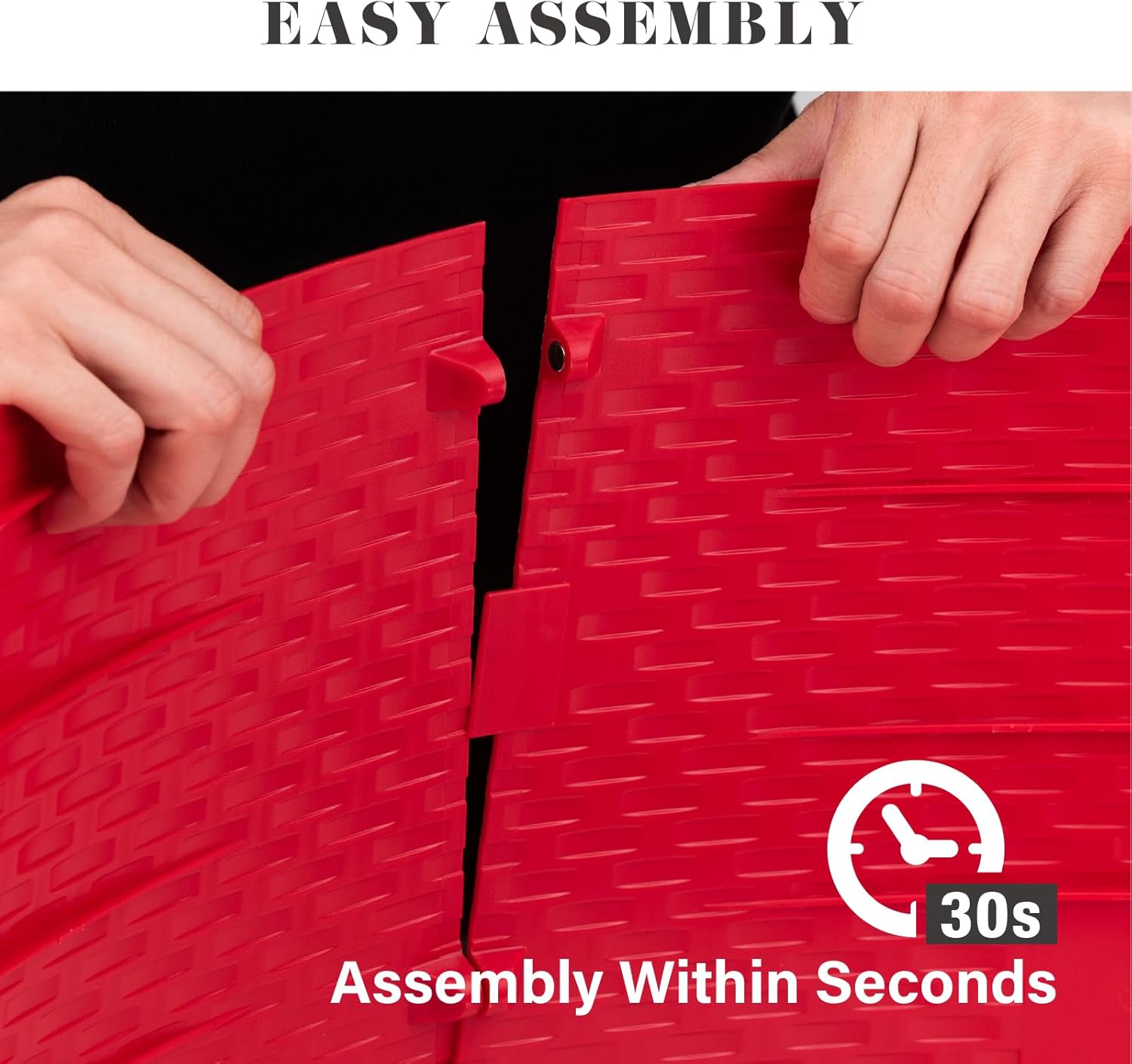 Tree Nest Medium Red Plastic Wicker Christmas Tree Collar Ring Skirt Base Cover for Xmas Tree 20.8" D