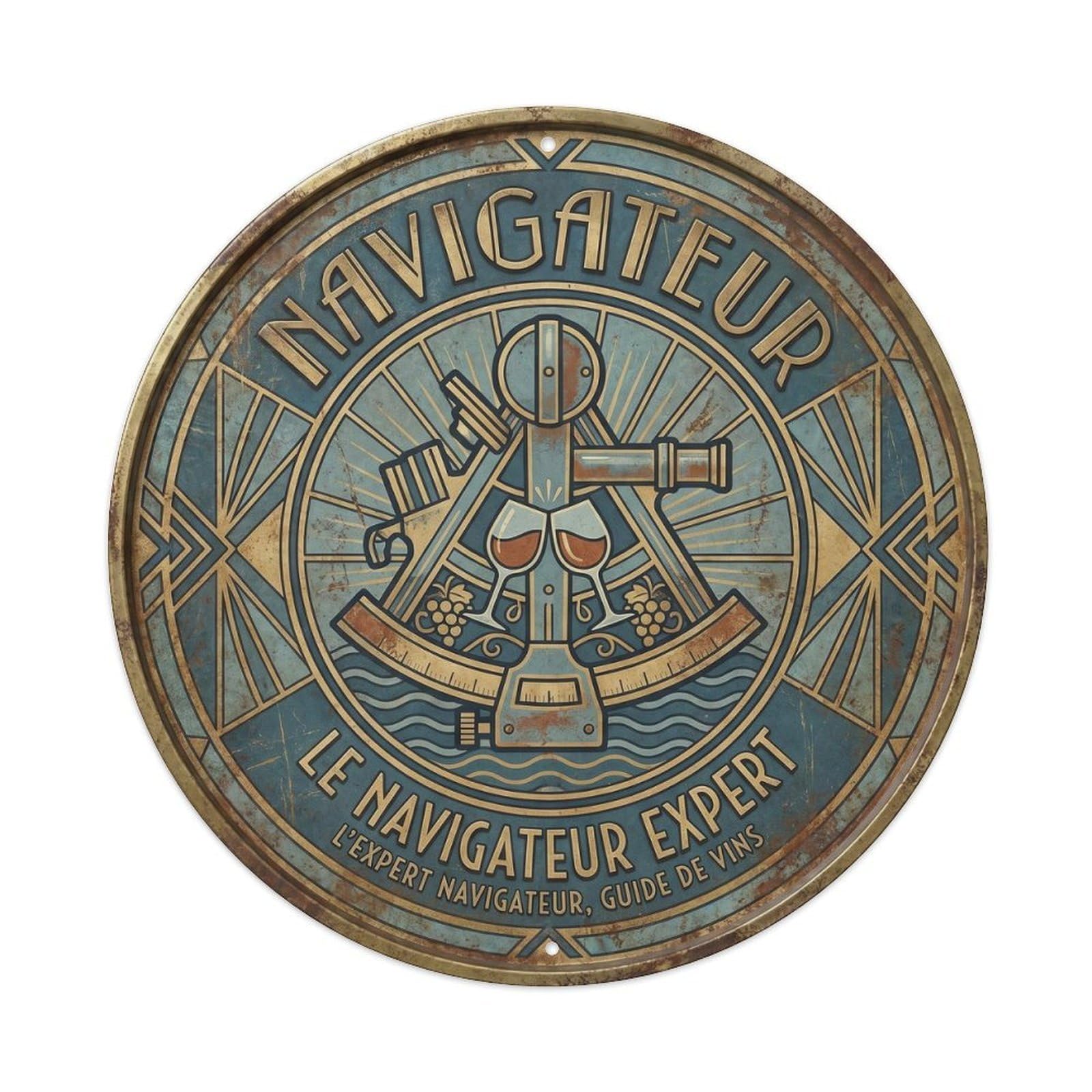 Navigator Humorous Gathering Navigator Metal Tin Sign