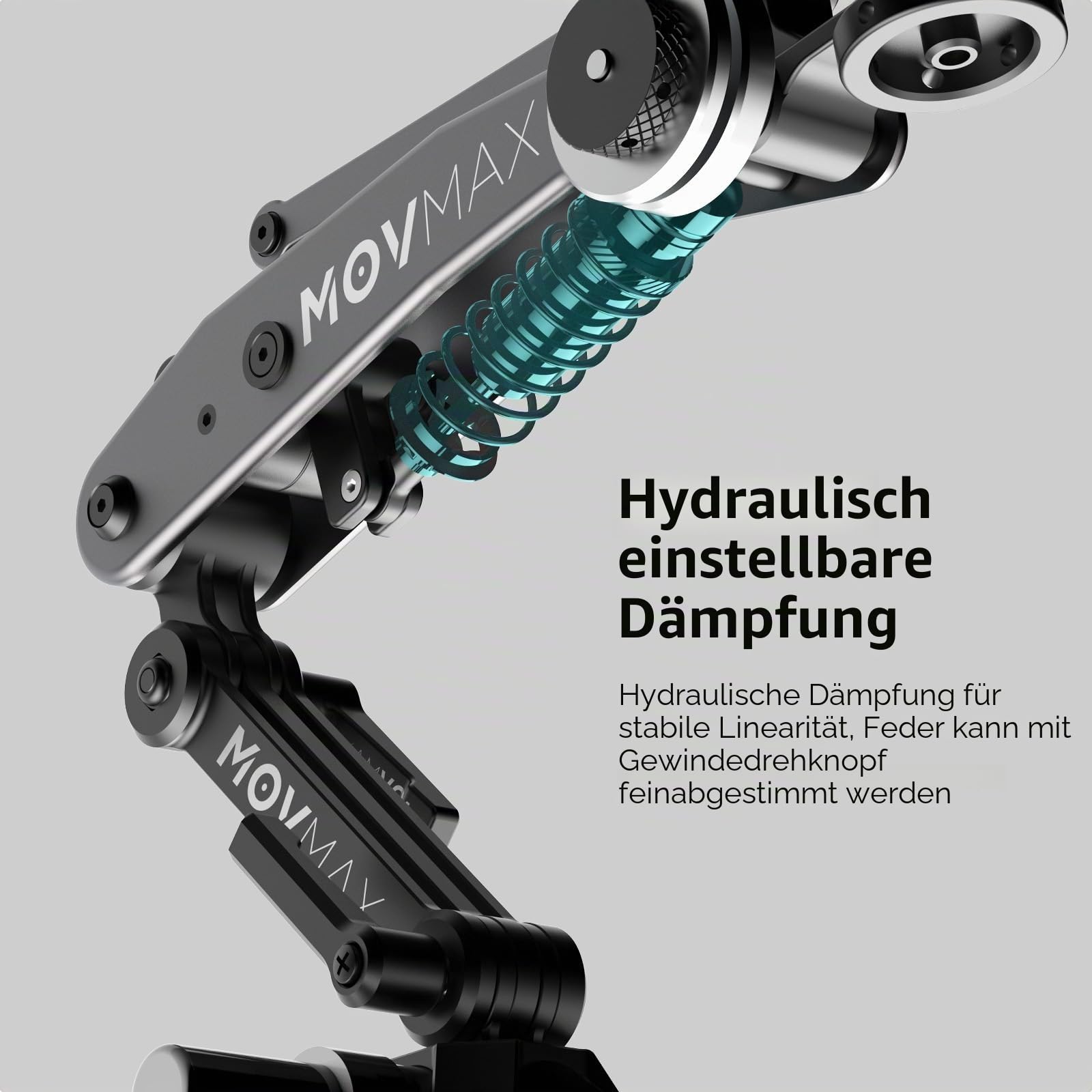 Movmax Klingenarm für DJI Pocket 3, Insta 360 und GoPro Hero 12 Kameras mit N2-Arm-Technologie und Universalfeststellschraube