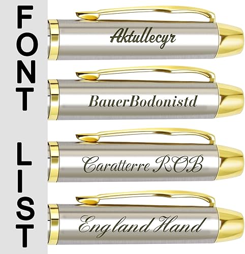 Vista 65 de Aolun Bolígrafos personalizados, bolígrafo grabado personalizado con tu nombre o mensaje, repuesto mediano recargable, regalos personalizados