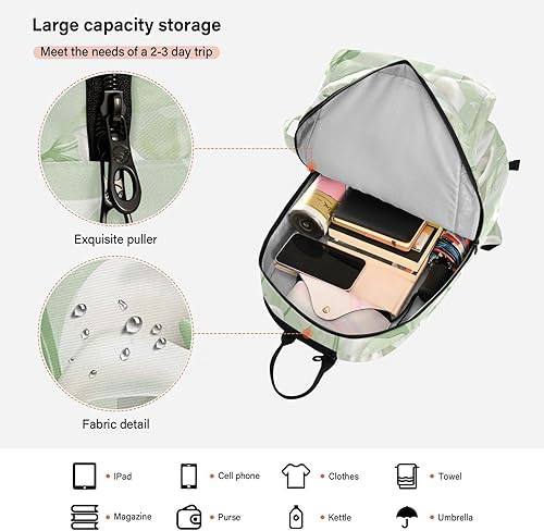 Miniatura 6 de Mochila de tenis para bádminton, linda y resistente, diseño de lirio de cala, colores pastel, verde menta, bolsa de bádminton deportiva para mujeres