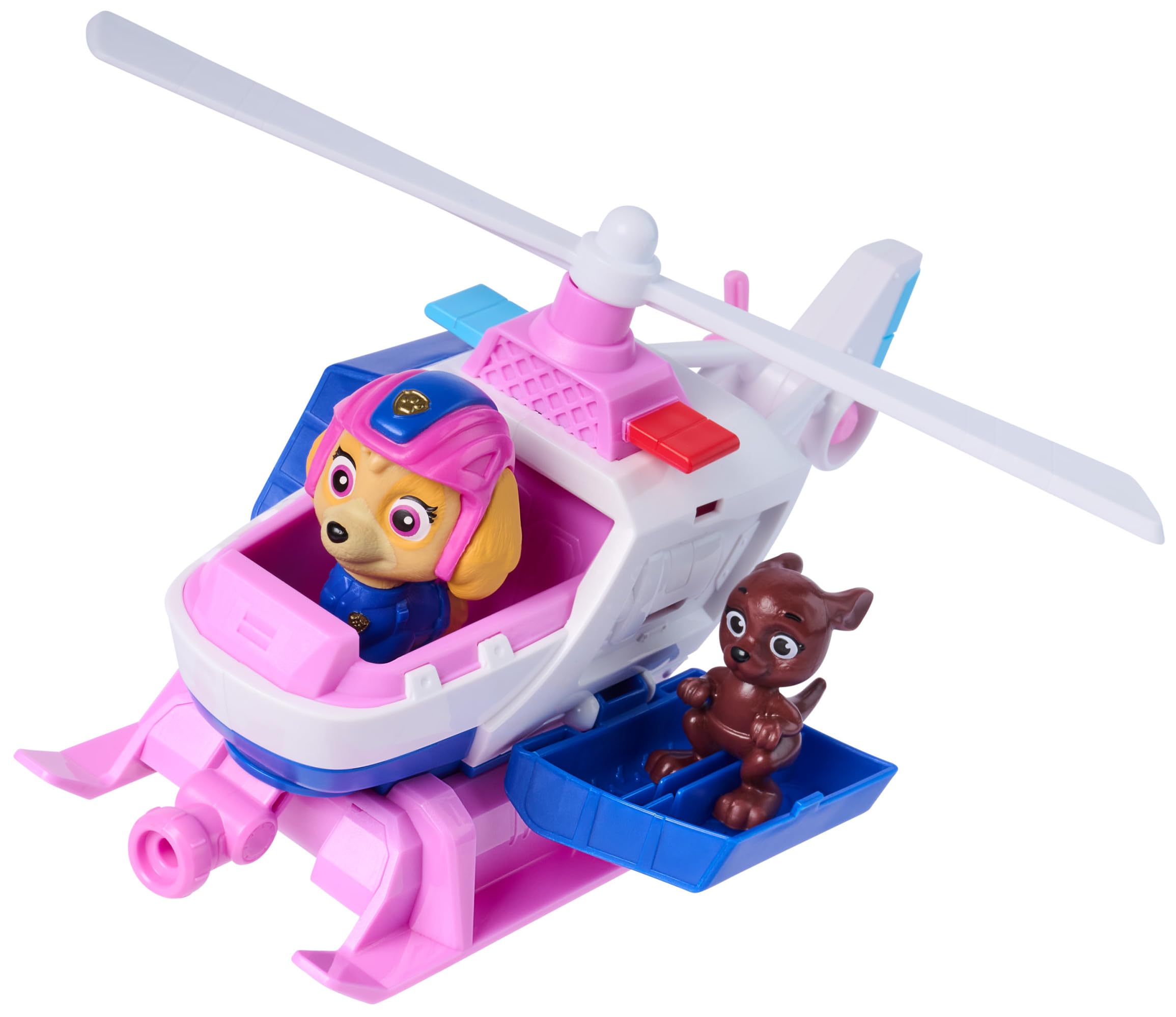 Paw Patrol Search & Rescue Skye’s Helicopter With 2 Figures | Action Rescue Helicopter, Pull-Back Action, Skye & Kangaroo Figures, Pretend Play, Kids Toys for Boys & Girls Ages 3+