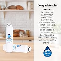Vista 9 de Paquete de 3 filtros de agua de repuesto para refrigerador Samsung RF261BEAESR/AA-0001, compatible con Samsung DA29-00020B, DA29-00020A, cartucho