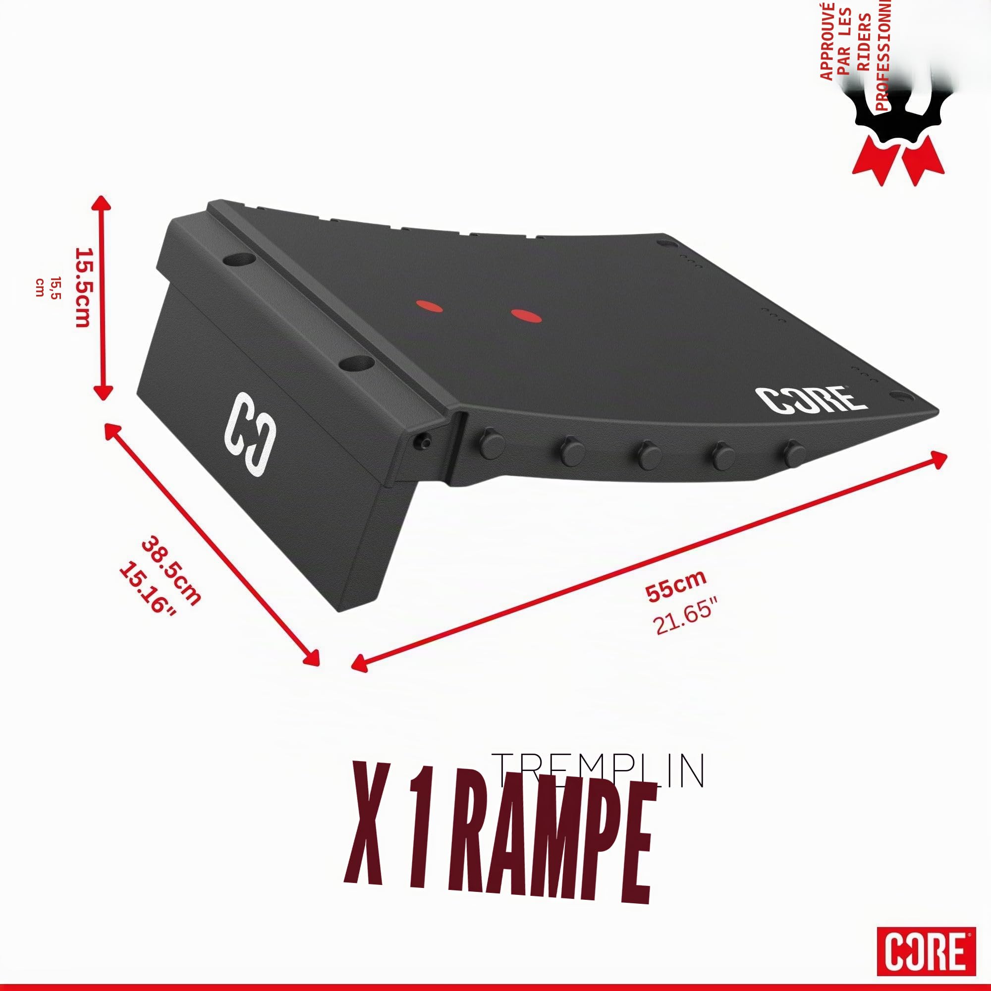 Core Skate Ramp for Kids Mini Kicker Scooter Ramp Foldable Bike Launch Ramp Lightweight Portable with Rubber Feet