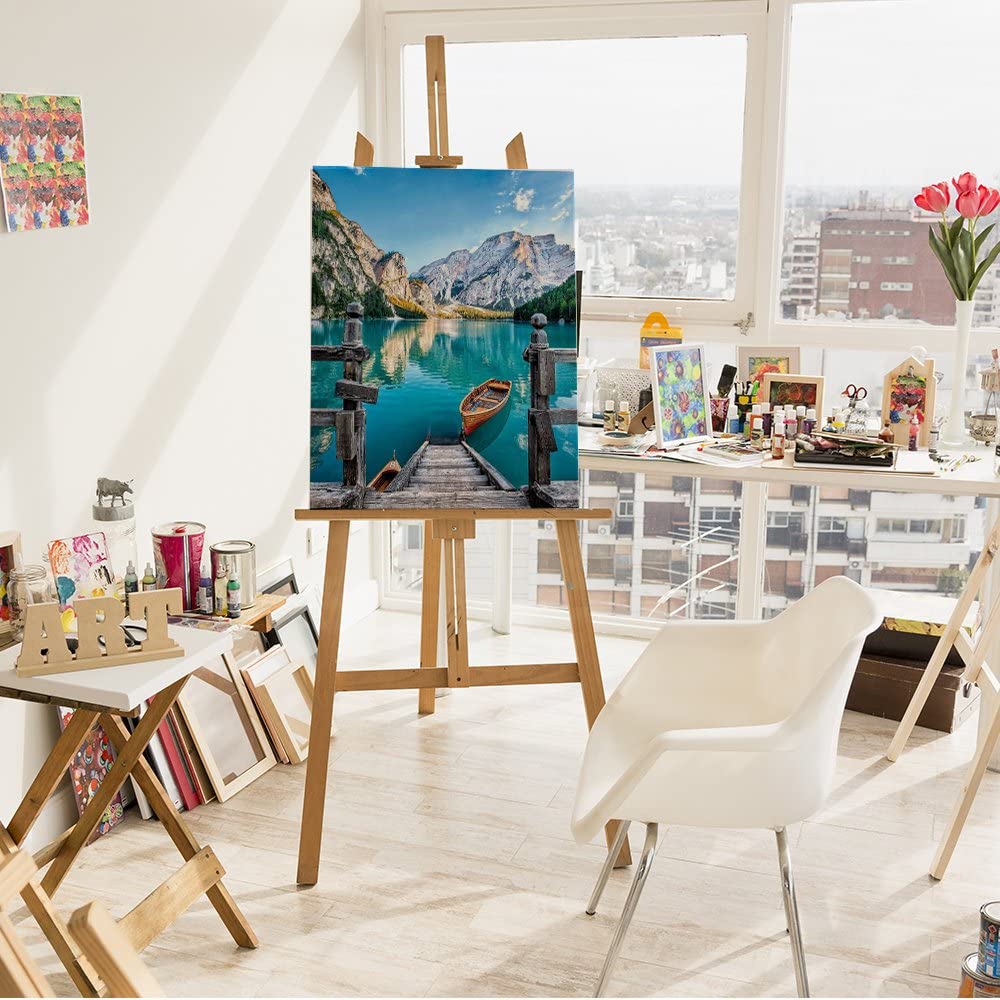 ARTNAPI Schilderen op nummer voor volwassenen met lijst, doe-het-zelf handgeschilderd, dieren, kleurrijke parkieten, kit voor beginners en volwassenen, set inclusief acrylverf en kwast, 40 x 50 cm