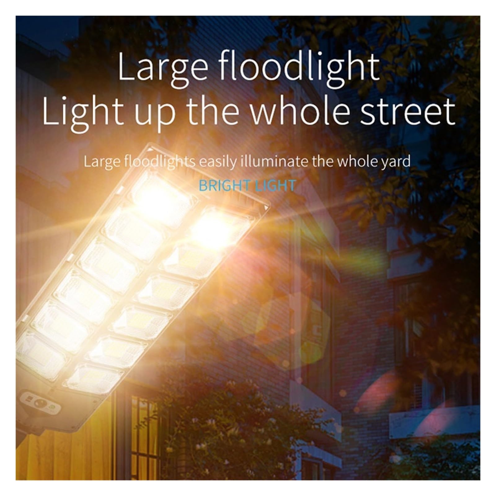 Farola solar Luces solares for exteriores de 12000 lúmenes, iluminación LED impermeable for jardín, calle, paisaje, balcón, Sensor de movimiento, lámparas de pared solares Brillo ultra alto durante to