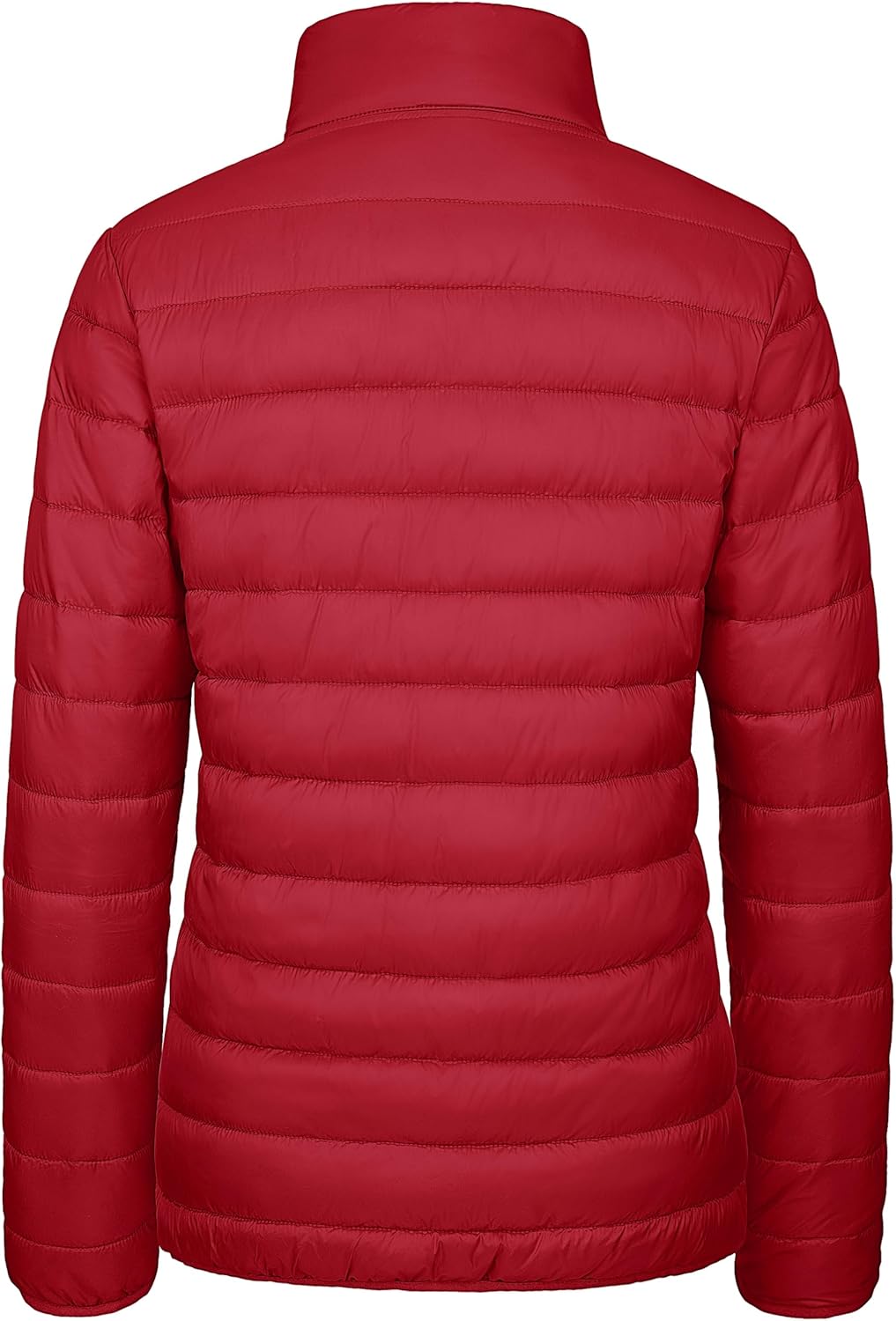 MAGCOMSEN Women's Puffer Jacket Lightweight Quilted Padded 4 Pockets Zip-up Stand-collar Winter Fleece Coat - Image 4