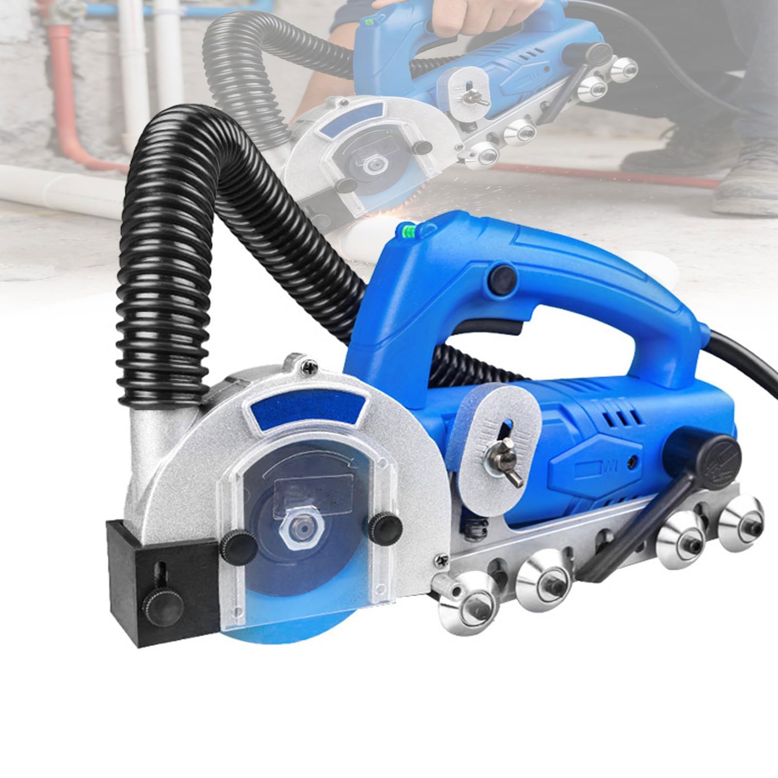 Máquina Eléctrica Para Limpieza Juntas Baldosas, Máquina Profesional Para Eliminar Lechada, 9000 RPM Para Rejuntar Y Limpiar Cemento Viejo Entre Baldosas Cerámicas(Machine+2.7mm seam cleaning sheet)