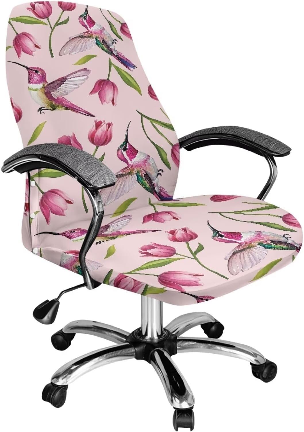 Marble Office Chair Covers Stretchable Computer Desk Chair Covers High Back Universal Executive Boss Chair Covers Home Decor Reduces Dust Removable Gaming Chair Covers,S