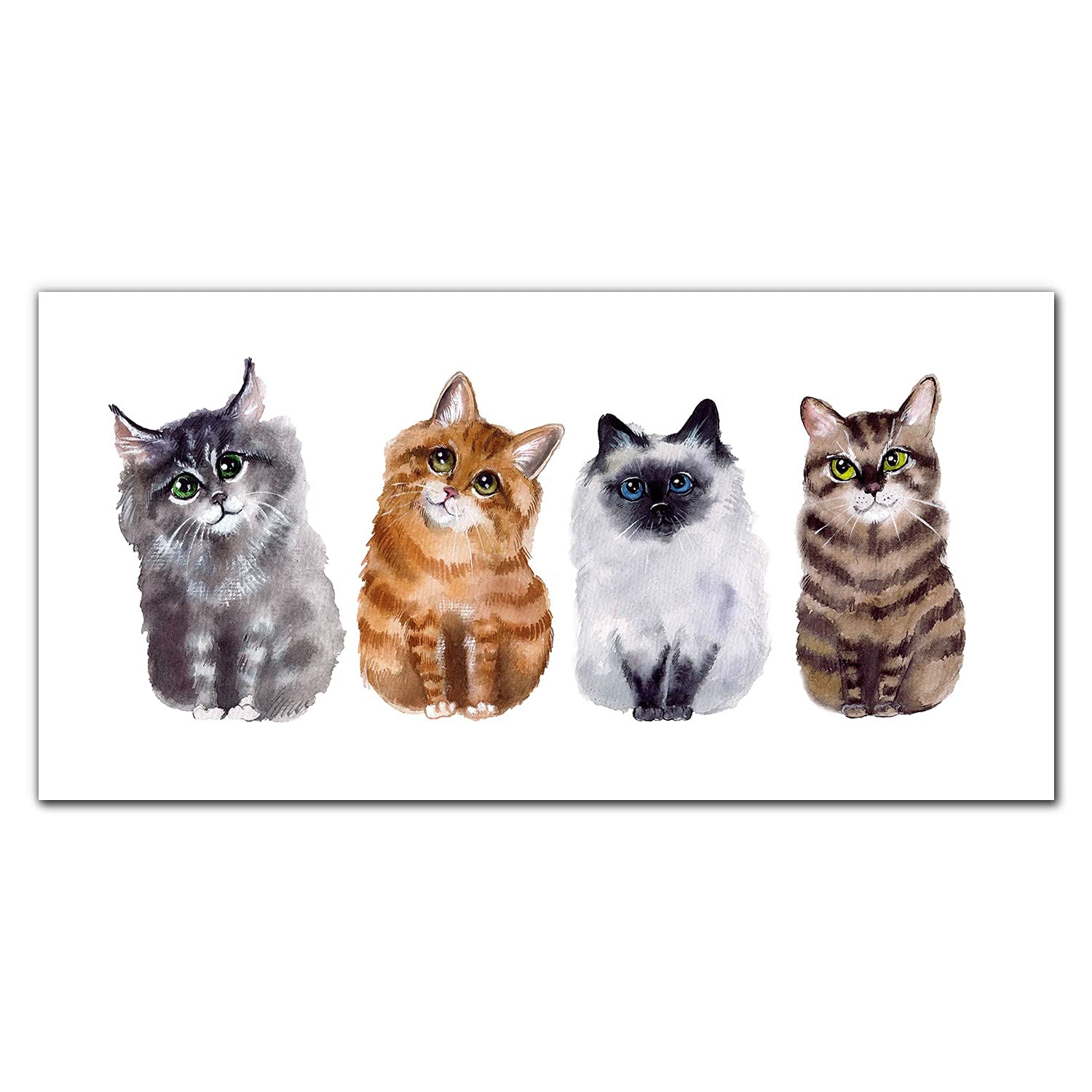 Crédence de cuisine adhésive 100x50cm Coloray pour protéger le mur avec design de chats