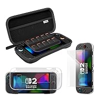 Vista 1 de ECHTPower Accessories Bundle for Nintendo Switch 2, Switch 2 Carrying Case, Silicone Protective Cover, 2 Piece HD Screen Protector, Durable