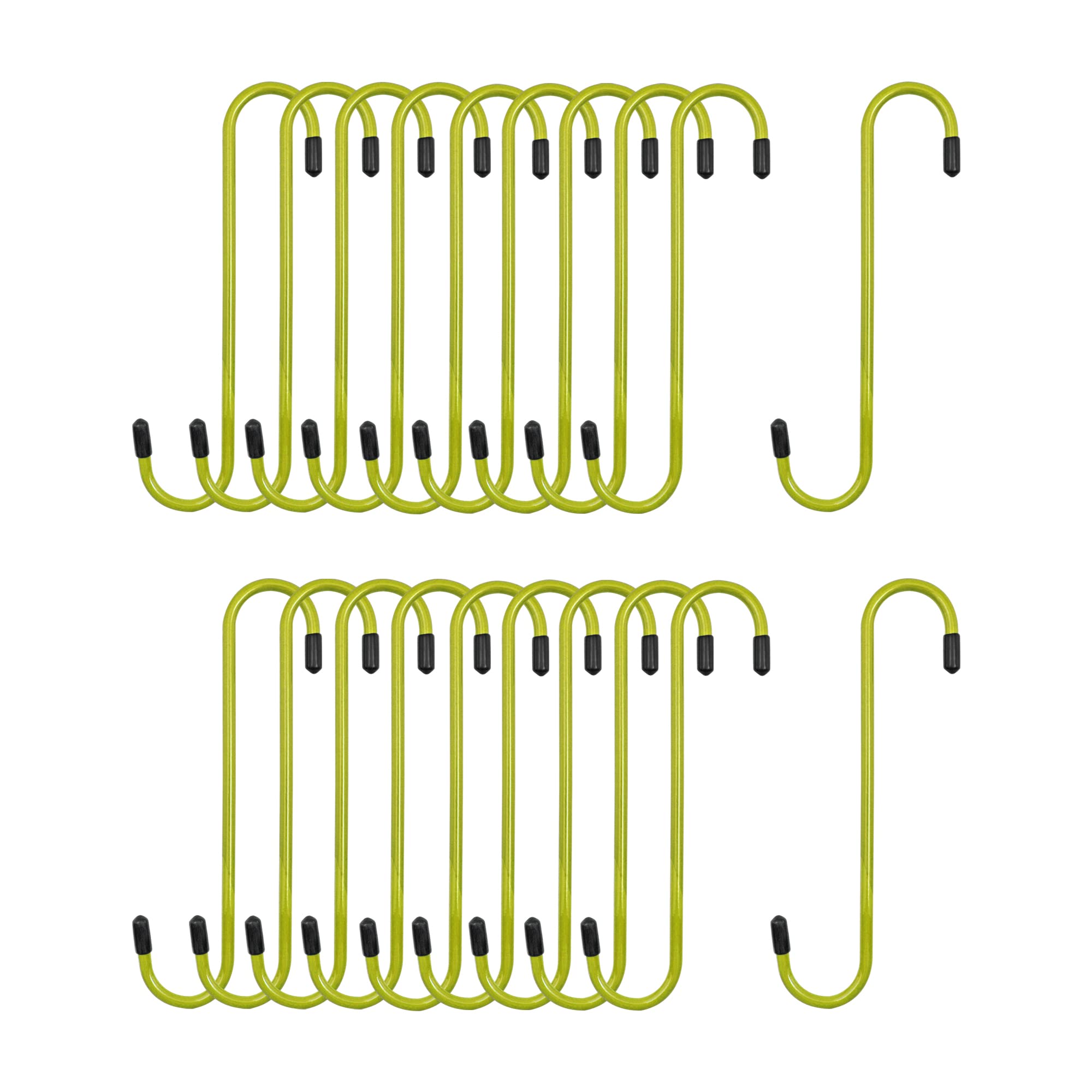 4LIFETIMELINES Brake Caliper Hanger Hooks, Durable Steel, Yellow Powder Coated with Rubber Tips, for Automotive Work on Brake Axle and Suspesion Systems - 20 Pack