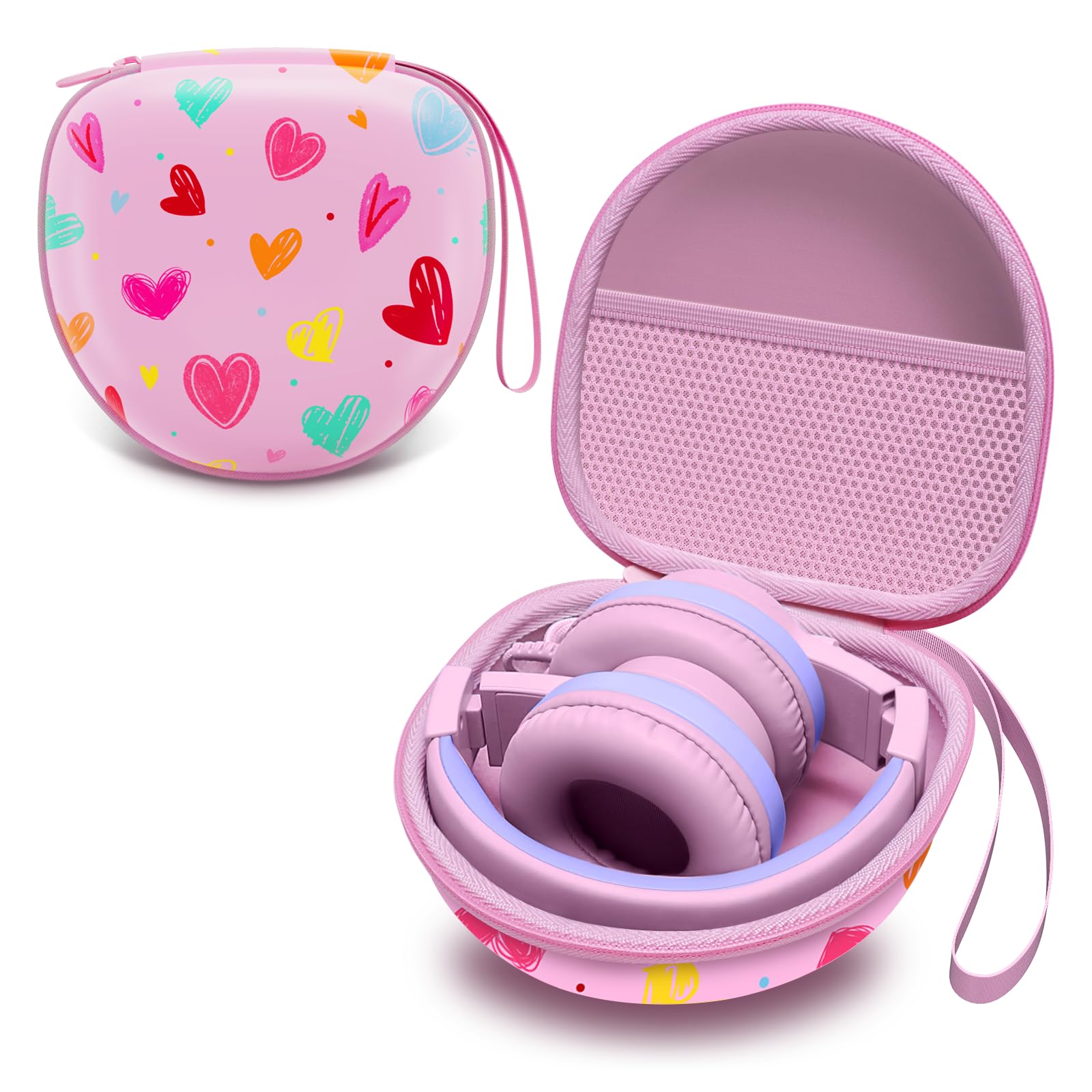 Amazon | 子供用ヘッドフォンケース、折りたたみ式ヘッドフォン、ラブ