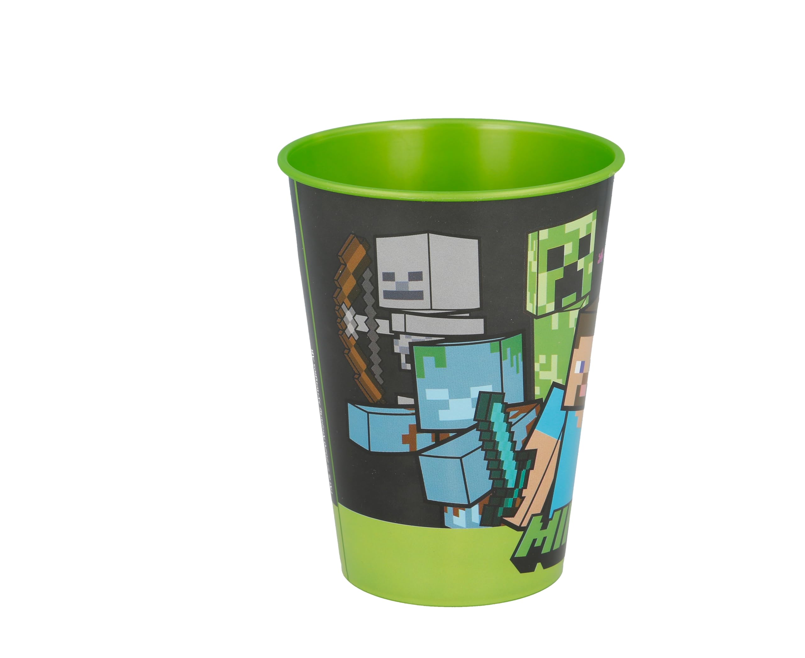 Stor Plastikowy kubek 260 ml dla dzieci z grafiką Minecraft, zmywalny i wielokrotnego użytku, nie nadaje się do kuchenki mikrofalowej