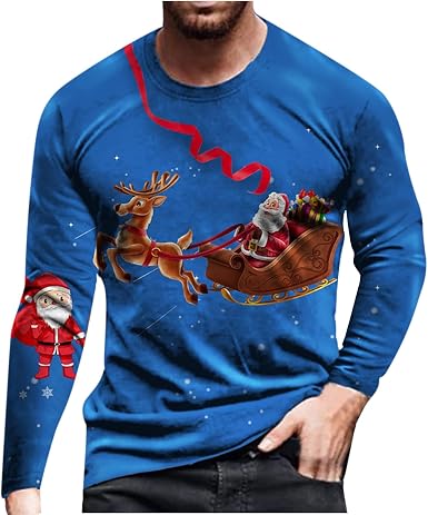 Long Sleeve Graphic Tees Mens 3D 
