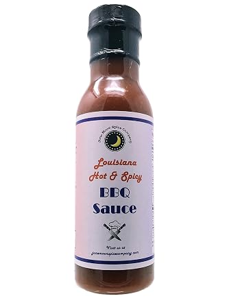 June Moon Spice Company | Louisiana Hot & Spicy BBQ Sauce | Low Fat | 12.00 fl oz