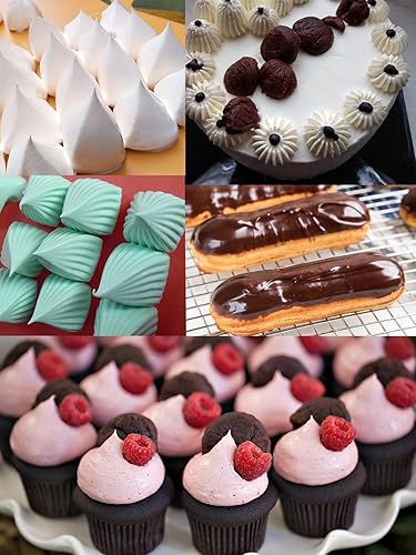 Miniatura 2 de Puntas de tubería extra grandes con bolsas para glaseado, merengue, churros, macarrones, eclairs, masa de galletas de pastelería, 24 unidades