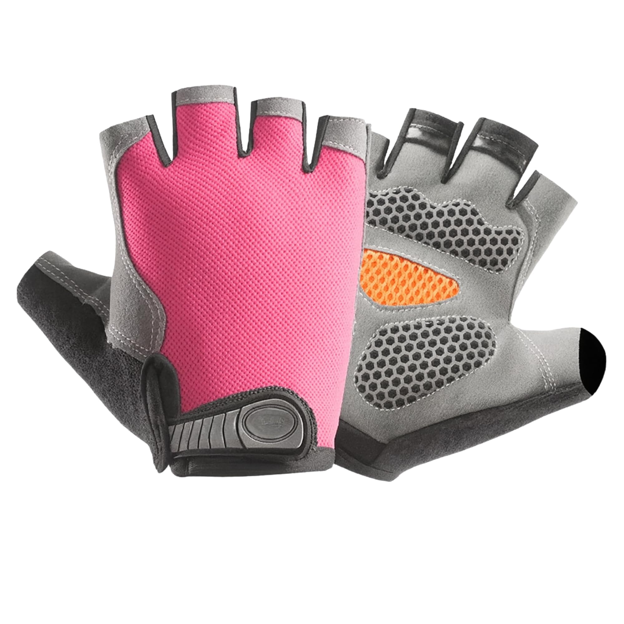 OnlyPRIME Gym Gloves Men and Women with Non-Slip Gel for Weightlifting, Cycling, Gym and Training | Breathable Fitness Gloves with Gel Pads (Pink, M)