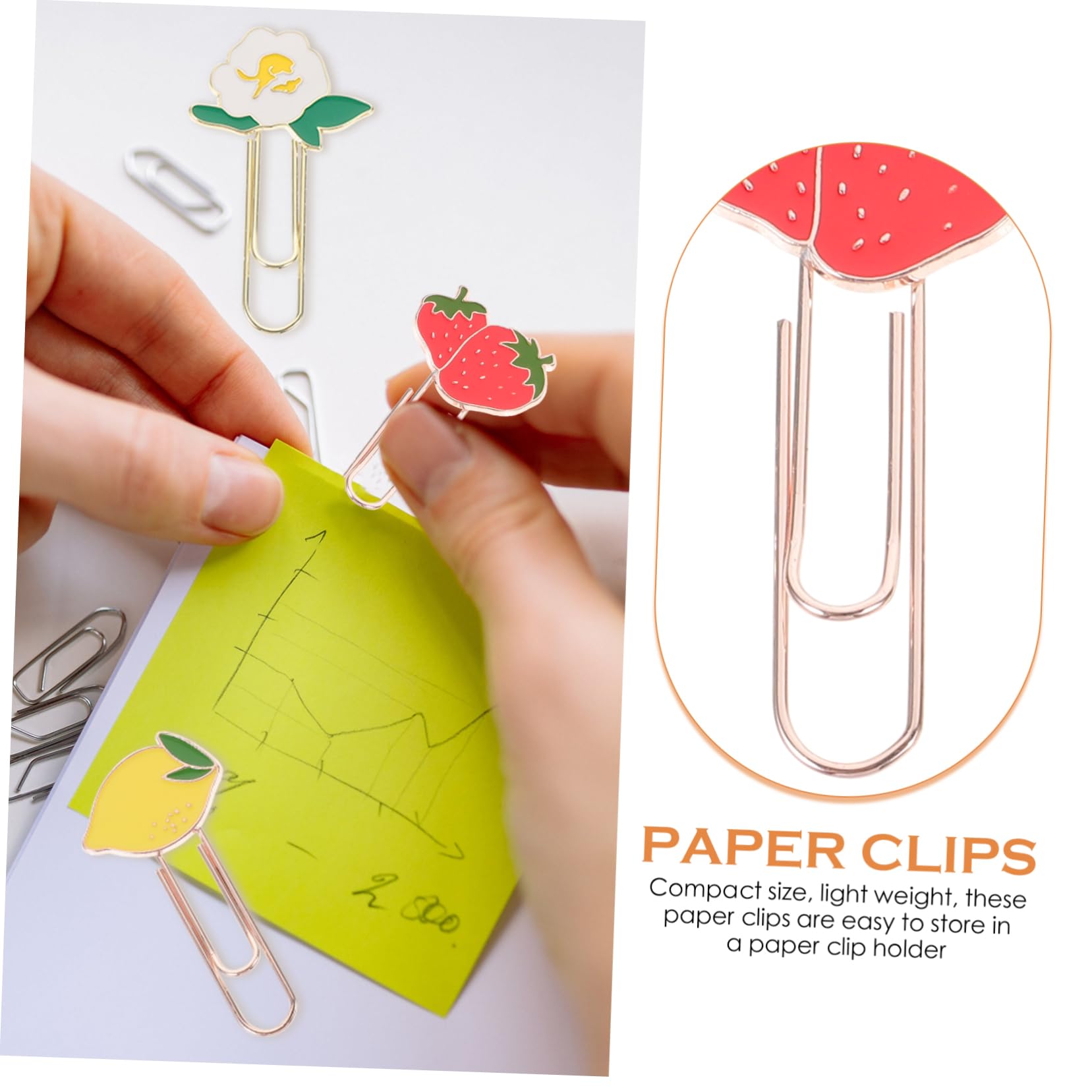 DOITOOL 5 Set Graffette Metalliche Creative Clip Per Documenti Biglietti Visita E Note Accessori Ufficio Decorativi Pratiche E Versatili Per Scuola E Casa 6 Pezzi*5