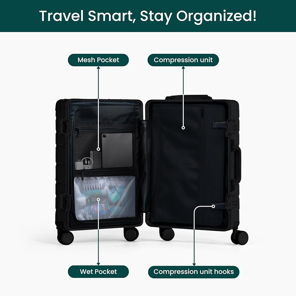 Amazon.com | Nobl Travel Carry On Luggage, Noble Zipperless