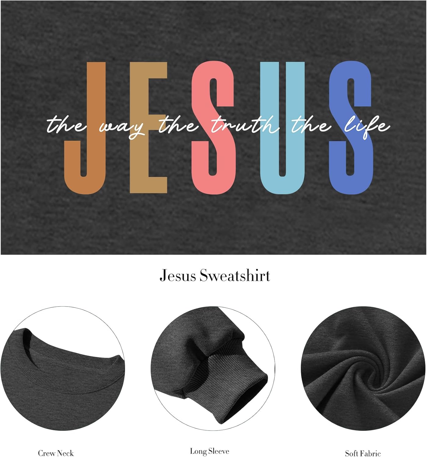 Christian Sweatshirts for Women: Christian Faith Shirt Bible Verse Sweater Religious Gift Pullover Top - Image 5